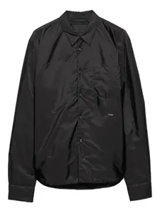 Рубашка с логотипом на нагрудном кармане Prada, черный