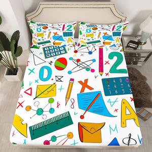 Erosebridal Комплект постельного белья с математическими символами для детей, Multi 37