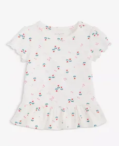 Детская футболка с коротким рукавом и принтом в виде сердечек и тюльпанов First Impressions