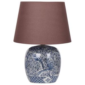 Настольная лампа Beliani коричневый, белый, синий, 35/35/46 см