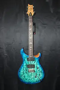 PRS SE Exotic Custom 24 Swamp Ash Burl Lake Blue/Натуральная задняя панель