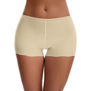 Женские бесшовные шорты-слипы из айс шелка под платья легкие эластичные шорты-бойшортс Inspire Chic, Beige