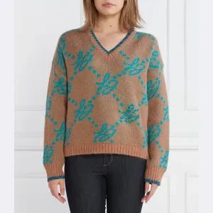 Свитер обычного кроя с добавлением шерсти Liu Jo, коричневый