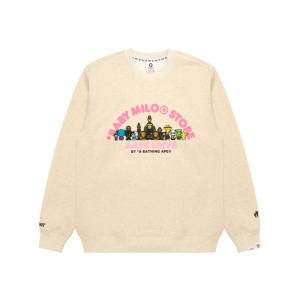 Aape Мужская толстовка цвета экрю BG2 с круглым вырезом, средней толщины, стандартного размера