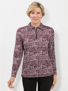 Рубашка-поло с принтом вишневого и серого цвета WITT WEIDEN