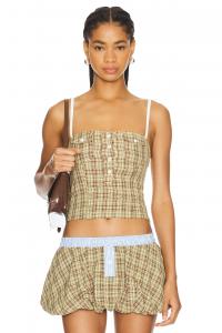 Корсет-Рубашка в клетку Jaded London, желтый