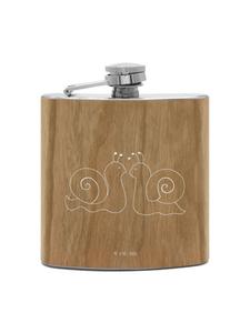 Mr. & Mrs. Panda Фляжка Hip Flask "Snail Love" без слогана, коричневого цвета