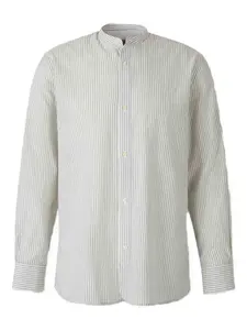 Полосатая рубашка с воротником-стойкой Officine Generale, белый