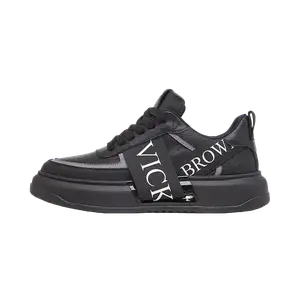 VICKI BROWN Скользоустойчивые мужские скейтерские кеды лоу-топ черные, цвет Black