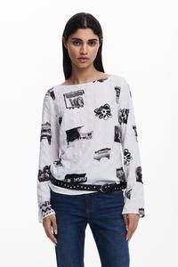 Блузка с текстурой ленты