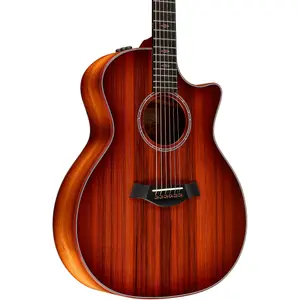 Акустико-электрогитара Taylor Custom Redwood-Honduran Rosewood Grand Auditorium с легким градиентным оттенком краев