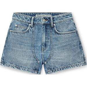 Кристальный узор Высокие шорты Alexander Wang, Индиго