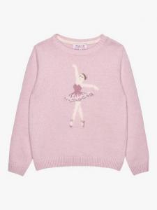 Детский балахон Ballerina из шерстяной смеси Trotters, Pink