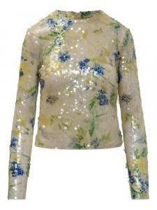 Блузка, украшенная пайетками MSGM, желтый