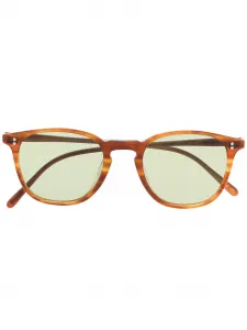 Солнцезащитные очки в круглой оправе Oliver Peoples, коричневый