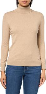 Женский легкий хлопковый свитер с высоким воротом Tommy Hilfiger, Light Heather Fawn