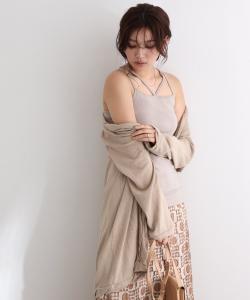 Топ с фрезерованными завязками спереди Pourvous, цвет Gray Beige