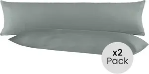 Наволочка из хлопка для подушек для сна на боку - 2 шт. 40 х 145 см - Идеально подходит для подушек для беременных - 100% хлопок - Антрацит PPGoods