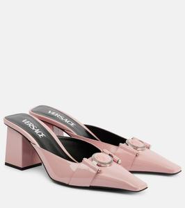 Мюли Medusa из лакированной кожи Versace, English Rose Palladium