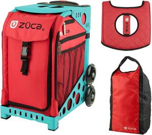 Спортивная сумка Zuca - Chili с вещами и чехлом на сиденье (бирюзовая рама)
