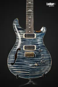 PRS 40-летний юбилей Custom 24-08 Полуакустическая Faded Whale Blue Natural Back 1 из 300 ограниченная серия НОВАЯ, потрясающая кудрявая, ВАУ