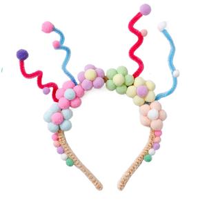 Twist Rod Spring Quirky Headband Cartoon Ball Headband Doll Products JIUFEN