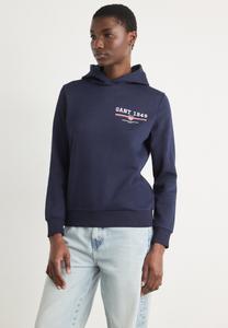 Толстовка GRAPHIC HOODIE - Hoodie GANT, темно-синий