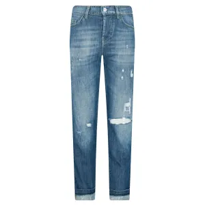 Джинсы Boy с расклешенными лацканами обычная талия Liu Jo, синий