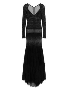Blumarine платье с кружевными вставками, черный