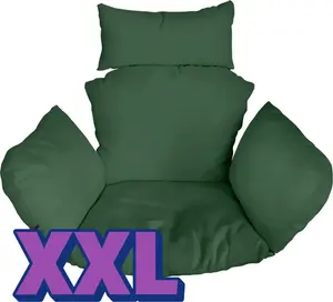 Подушка для подвесного кресла, XXL, обивка, накладка для подвесных качелей из полиротанга и ротанга, подушка для спинки подвесного сиденья, зеленая [114] Ferocity