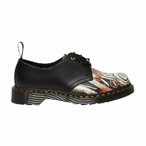 Мужские ботинки Dr. Martens 1461 x Jean-Michel Basquiat низкие с принтом, черный