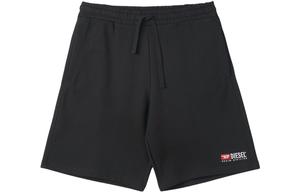 Бермуды с логотипом DIESEL, черный