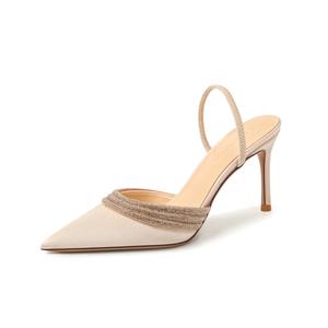 Varib Тонкие каблуки на шпильке 8 см женские абрикос, цвет Apricot