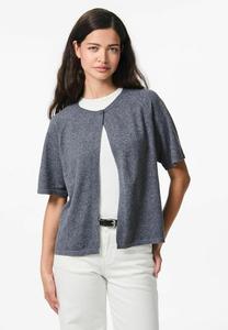Кардиган Pieces PCBREE SS O NECK, Dark Grey Melange/Mottled Dark Grey