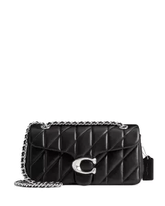Сумка через плечо Tabby 26 с простежкой Coach, черный