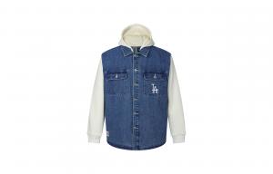 New Era Куртка унисекс, синие, с капюшоном, средней плотности ткани, другие