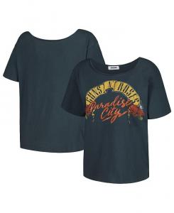 Женская черная футболка с открытыми плечами и рисунком Guns n Roses Daydreamer, черный