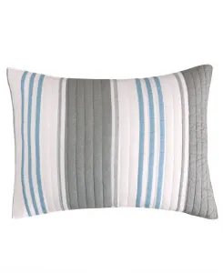 Наволочка Провинстаун Шам, Стандарт Levtex, белый/синий/серый