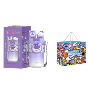 Термостакан lotso 550 мл Disney, Disney/Hc6821L Double Lid Insulated Cup (Purple+Stitch Shopping Bag)