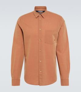 Рубашка La Chemise Meio из хлопка и шерсти Jacquemus, Terracotta