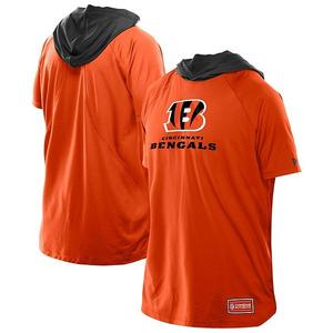 Мужская оранжевая футболка с капюшоном Cincinnati Bengals Combine Authentic Raglan New Era