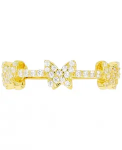 Кольцо в виде бабочки с кубическим цирконием из стерлингового серебра с покрытием из 14-каратного золота Macy'S, gold