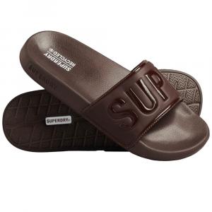 Шлепанцы Superdry Code Core Vegan Pool, коричневый