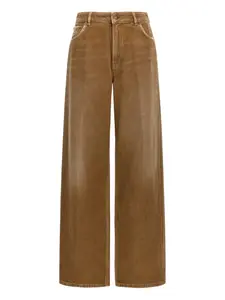 Джинсы с широкими штанинами Roberto Cavalli, коричневый