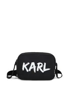Сумка через плечо с логотипом Karl Lagerfeld Kids, черный