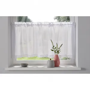 Моя домашняя панельная штора «Мисси», (1 шт.), с кружевной каймой My Home, белый