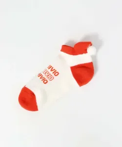 Носки до щиколотки с помпонами Archivio, цвет Orange(135)