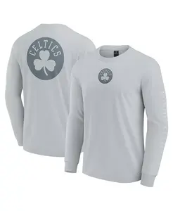 Мужская серая футболка с длинным рукавом Boston Celtics Elements Strive Fanatics