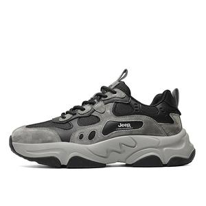 Абразивостойкие низкие туристические ботинки для альпинизма мужские Jeep, черный серый