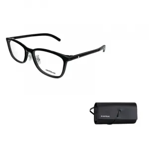 MONTBLANC Прямоугольная оправа для очков литьевая под давлением унисекс разноцветная, Black